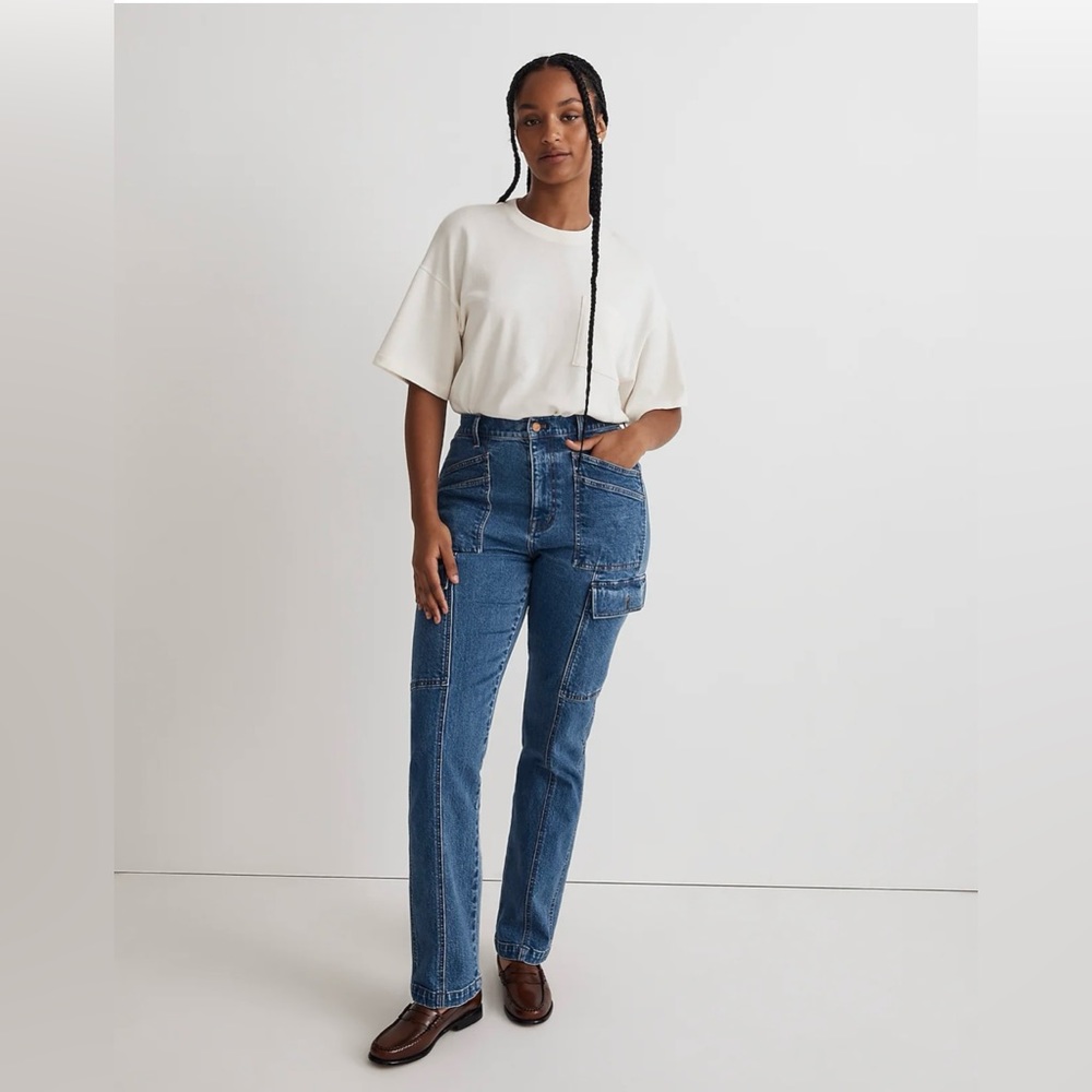 Madewell Blue Straight-Leg Jeans